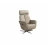 Beverly Swivel Recliner in Light Gray- side view - Beverly Swivel Recliner in Light Gray- side view