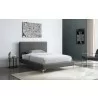 Whiteline Modern Living Liz Full Bed In Fully Upholstered Dark Gray Faux leather - Lifesytle - Whiteline Modern Living Liz Full Bed In Fully Upholstered Dark Gray Faux leather - Lifesytle