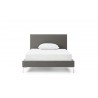 Whiteline Modern Living Liz Full Bed In Fully Upholstered Dark Gray Faux leather - Front