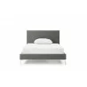 Whiteline Modern Living Liz Full Bed In Fully Upholstered Dark Gray Faux leather - Front - Whiteline Modern Living Liz Full Bed In Fully Upholstered Dark Gray Faux leather - Front