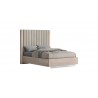 Whiteline Modern Living Waves Bed Full In High Gloss Beige Angley Frame - Angled