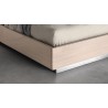 Whiteline Modern Living Waves Bed Full In High Gloss Beige Angley Frame - Edge Close-up