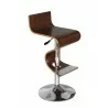 King Adjustable Height White Bar Stool - Walnut - King Adjustable Height White Bar Stool - Walnut