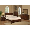 Alpine Furniture West Haven Full Low Footboard Sleigh Bed, Cappuccino - Lifestyle 2