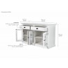 Nova Solo Classic Buffet with Glass Doors, Dimension