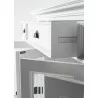 Nova Solo Buffet with 4 Glass Doors 3 Drawers, Closeup Angle - Nova Solo Buffet with 4 Glass Doors 3 Drawers, Closeup Angle