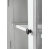 Nova Solo Buffet with 4 Glass Doors 3 Drawers, Closeup Angle