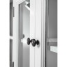 Nova Solo Buffet with 4 Glass Doors 3 Drawers, Closeup Angle