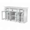 Nova Solo Buffet with 4 Glass Doors 3 Drawers, Side Angle