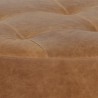 Sunpan Nilda Ottoman Camel Leather - Closeup Top Angle