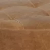 Sunpan Nilda Ottoman Camel Leather - Closeup Top Angle - Sunpan Nilda Ottoman Camel Leather - Closeup Top Angle