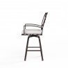 La Jolla Swivel Barstool in Canvas Flax w/ Self Welt - Side Angle