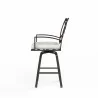 La Jolla Swivel Barstool in Canvas Flax w/ Self Welt - Side Angle - La Jolla Swivel Barstool in Canvas Flax w/ Self Welt - Side Angle