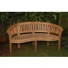 Anderson Teak Curve 3-Seater Bench Extra Thick Wood - Front Lifestyl