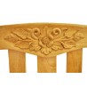 Anderson Teak 50-inch Round Rose Bench - Carved Backrest Design