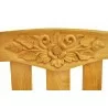 Anderson Teak 50-inch Round Rose Bench - Carved Backrest Design - Anderson Teak 50-inch Round Rose Bench - Carved Backrest Design