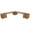 Anderson Teak Planter Bench With 3 Planter Box