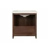 Crawford and Burke Paredes 31" Distressed Brown Single Bathroom Vanity, Back Angle - Crawford and Burke Paredes 31" Distressed Brown Single Bathroom Vanity, Back Angle