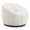 Bhutan Accent Chair in Cream- Side view 1