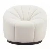 Bhutan Accent Chair in Cream- front view 1 - Bhutan Accent Chair in Cream- front view 1