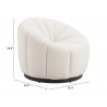 Bhutan Accent Chair in Cream- seat dimension