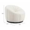 Bhutan Accent Chair in Cream- seat dimension - Bhutan Accent Chair in Cream- seat dimension