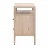 Essentials For Living Highland Open Shelf 2-Drawer Nightstand in Natural Oak - Side Angle - Essentials For Living Highland Open Shelf 2-Drawer Nightstand in Natural Oak - Side Angle