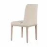 Sunpan Elisa Dining Chair in Light Oak - Mainz Cream - Back Side Angle - Sunpan Elisa Dining Chair in Light Oak - Mainz Cream - Back Side Angle