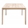 Essentials For Living Big Sur Outdoor Dining Table - Gray Teak - Side Angle