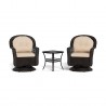 Tortuga Outdoor Biloxi 3Pc Bistro Set Espresso Wicker Front