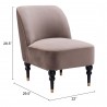 Bintulu Accent Chair in Taupe- Seat Dimension