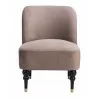 Bintulu Accent Chair in Taupe- Front View - Bintulu Accent Chair in Taupe- Front View