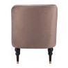 Bintulu Accent Chair in Taupe- Back View