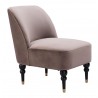 Bintulu Accent Chair in Taupe- Side View 2