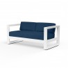 Newport Loveseat in Spectrum Indigo, No Welt - Front Side Angle