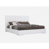 Whiteline Modern Living Anna Bed King With Headboard In High Gloss White - Angled