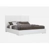 Whiteline Modern Living Anna Bed King With Headboard In High Gloss White - Angled - Whiteline Modern Living Anna Bed King With Headboard In High Gloss White - Angled