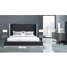 Whiteline Modern Living Abrazo Bed King In Black - Front Lifestyle
