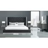 Whiteline Modern Living Abrazo Bed King In Black - Front Lifestyle - Whiteline Modern Living Abrazo Bed King In Black - Front Lifestyle