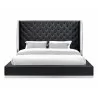 Whiteline Modern Living Abrazo Bed King In Black - Front - Whiteline Modern Living Abrazo Bed King In Black - Front