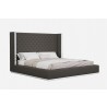 Whiteline Modern Living Abrazo Bed King In Gery - Angled