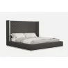 Whiteline Modern Living Abrazo Bed King In Gery - Angled - Whiteline Modern Living Abrazo Bed King In Gery - Angled