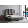 Whiteline Modern Living Jordan King Bed With Fully Upholstered Grey - Lifestyle