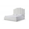 Whiteline Modern Living Jordan King Bed With Fully Upholstered White - Angled
