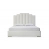 Whiteline Modern Living Jordan King Bed With Fully Upholstered White - Front