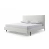 Whiteline Modern Living Hollywood King Bed In Fully Upholstered White faux Leather - Angled - Whiteline Modern Living Hollywood King Bed In Fully Upholstered White faux Leather - Angled