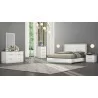 Whiteline Modern Living Daisy Bed King In High Gloss White Frame and Matte Taupe Lacquer Headboard - Lifestyle - Whiteline Modern Living Daisy Bed King In High Gloss White Frame and Matte Taupe Lacquer Headboard - Lifestyle