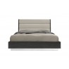 Whiteline Modern Living Pino Bed King In High Gloss Dark Grey Angley - Front