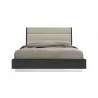 Whiteline Modern Living Pino Bed King In High Gloss Dark Grey Angley - Front - Whiteline Modern Living Pino Bed King In High Gloss Dark Grey Angley - Front