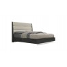 Whiteline Modern Living Pino Bed King In High Gloss Dark Grey Angley - Angled